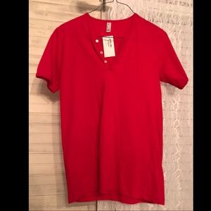 Red T-shirt with Buttons